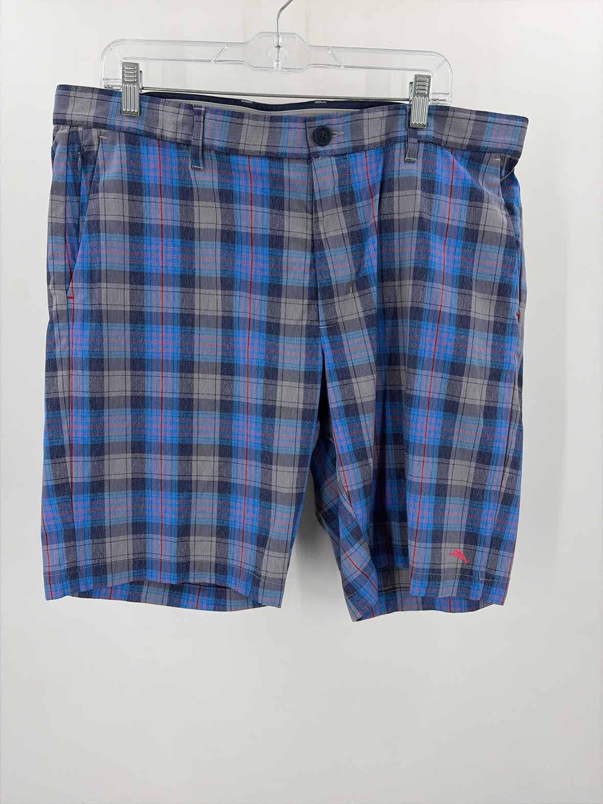 Tommy Bahama Blue Size 38 Plaid Men's Shorts | True Fashionistas.
