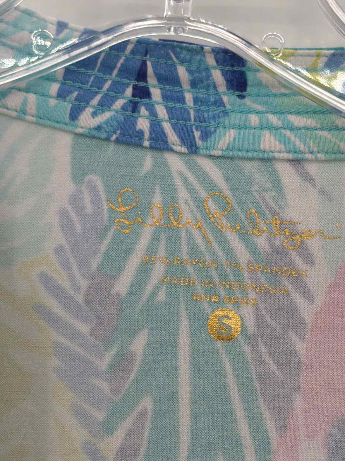 Pre-Owned Lilly Pulitzer Blue Size Small Tunic Blouse | True Fashionistas.