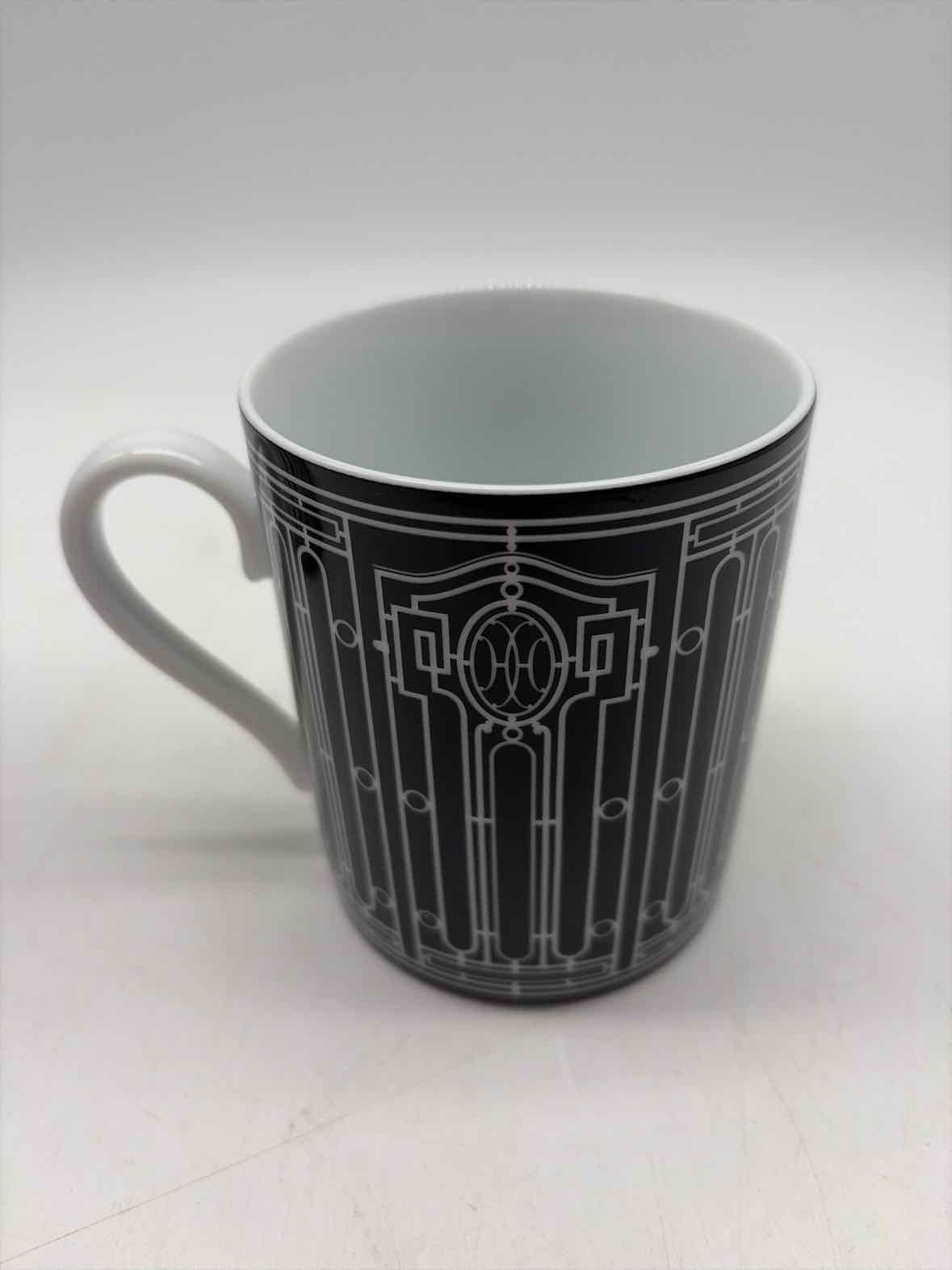 Hermes Set Of 2 Black & White PorcelainCoffee Cups | True Fashionistas.