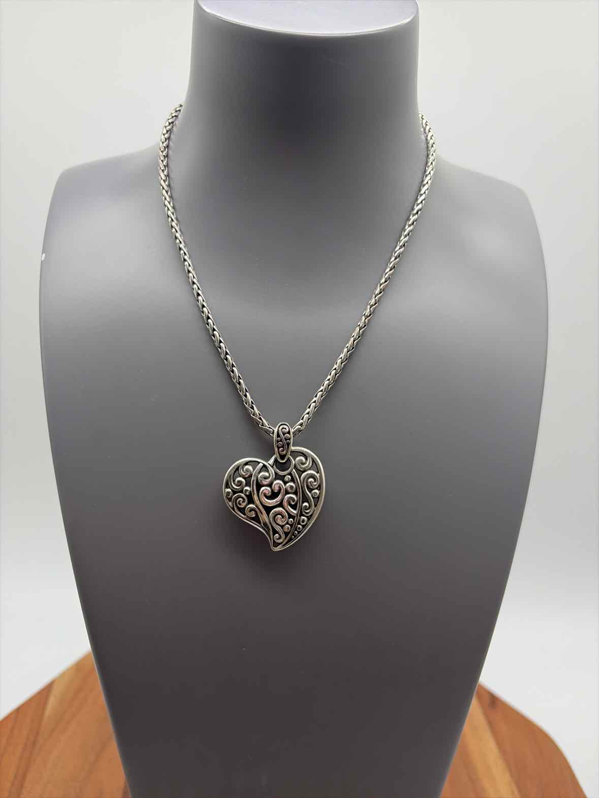 Brighton Silver Heart Pendant Necklace | True Fashionistas.