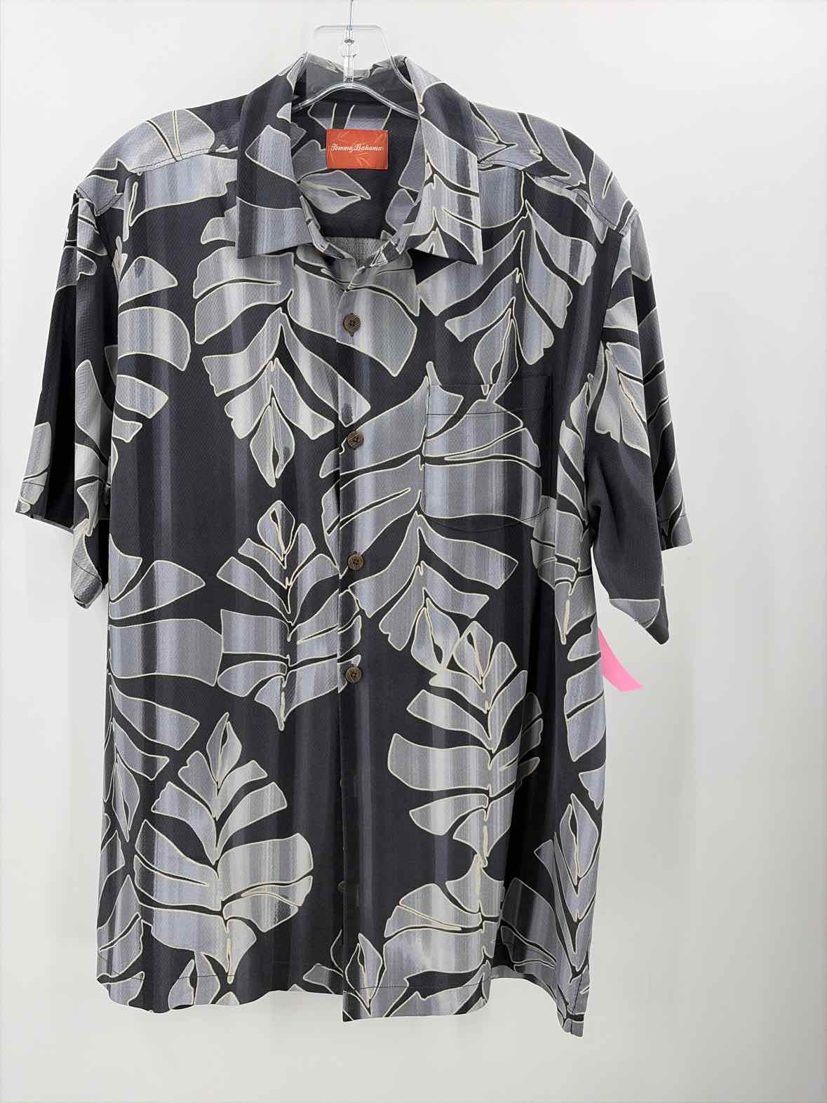 Pre-Owned Tommy Bahama Grey Silk Size Medium Men's Button Down | True Fashionistas.