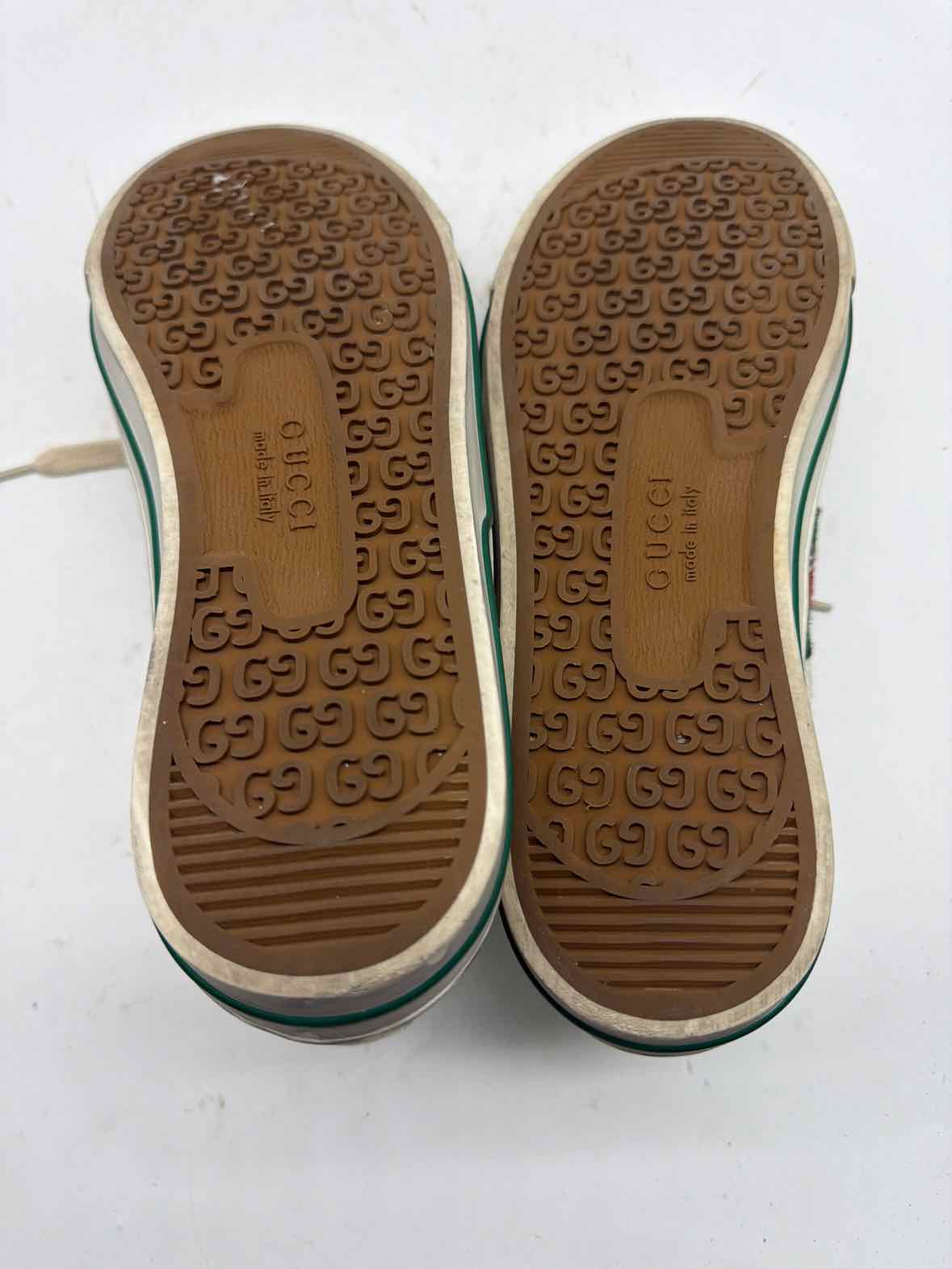 Pre-Owned Gucci Yellow Size 9.5 Canvas Fashion Sneaker Athletic Shoes | True Fashionistas.