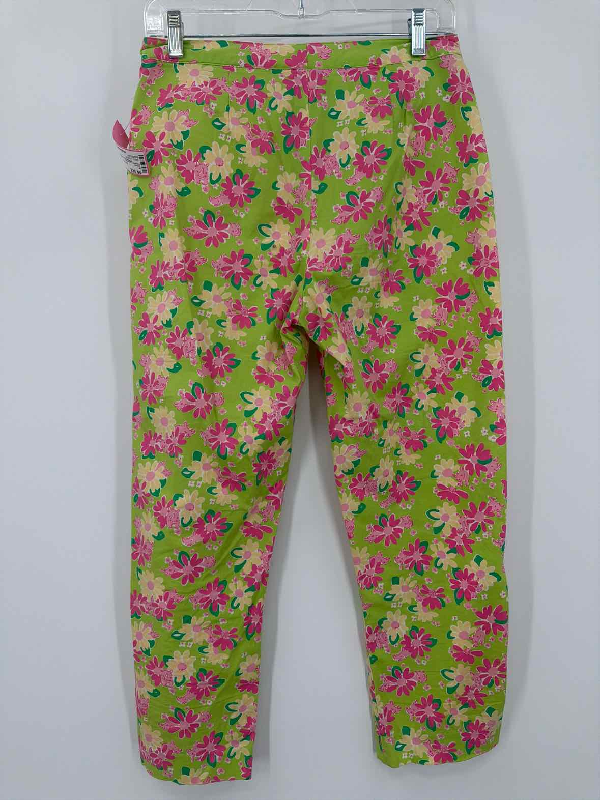 Pre-Owned Lilly Pulitzer Green Size 4 Vintage Printed Pants | True Fashionistas.