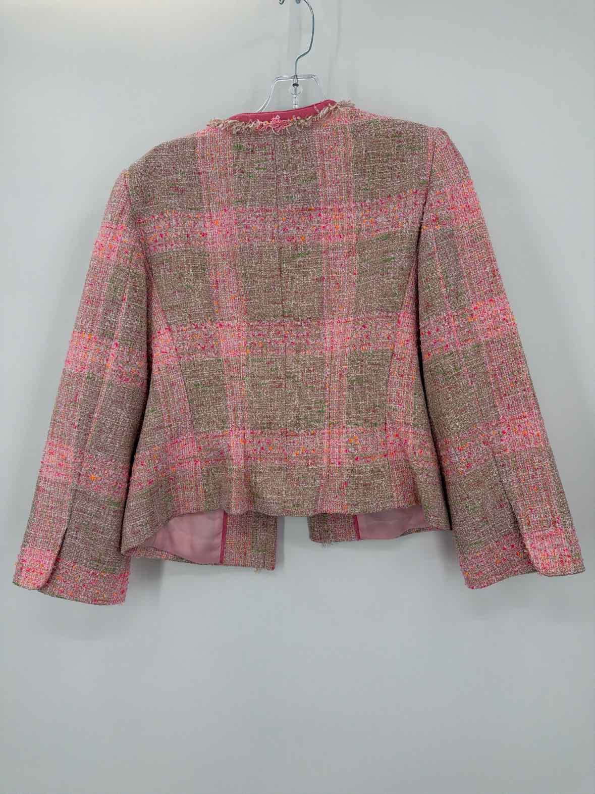 Pre-Owned Brooks Brothers Pink Size 10 Boucle Blazer | True Fashionistas.