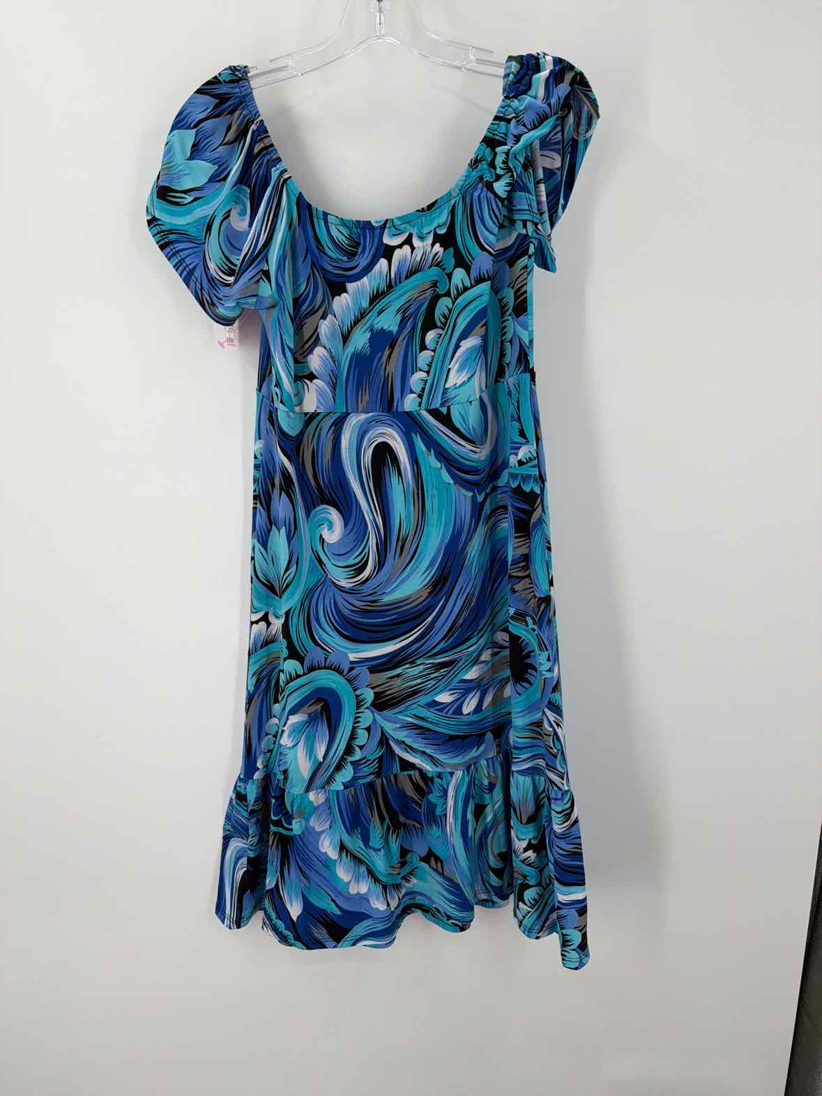 Pre-Owned Tiana B Blue Size Medium Short Short Sleeve Dress | True Fashionistas.