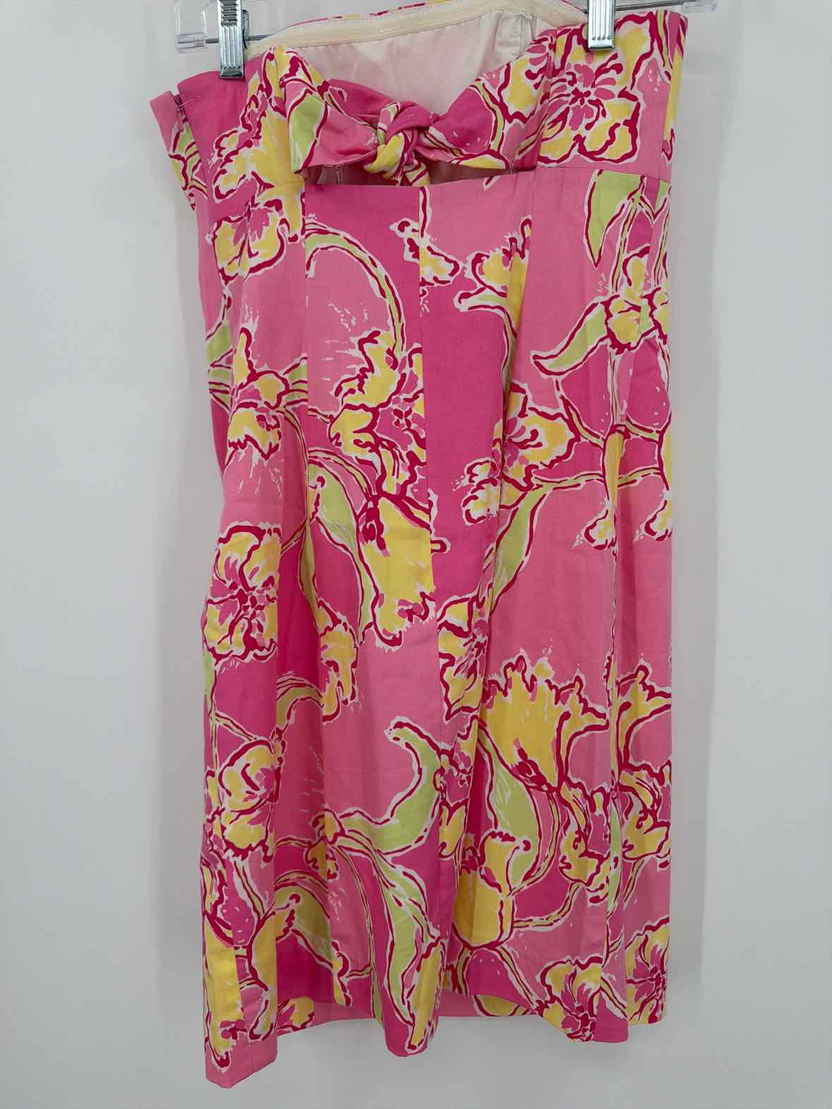 Pre-Owned Lilly Pulitzer Pink Size 2 Short Strapless Dress | True Fashionistas.
