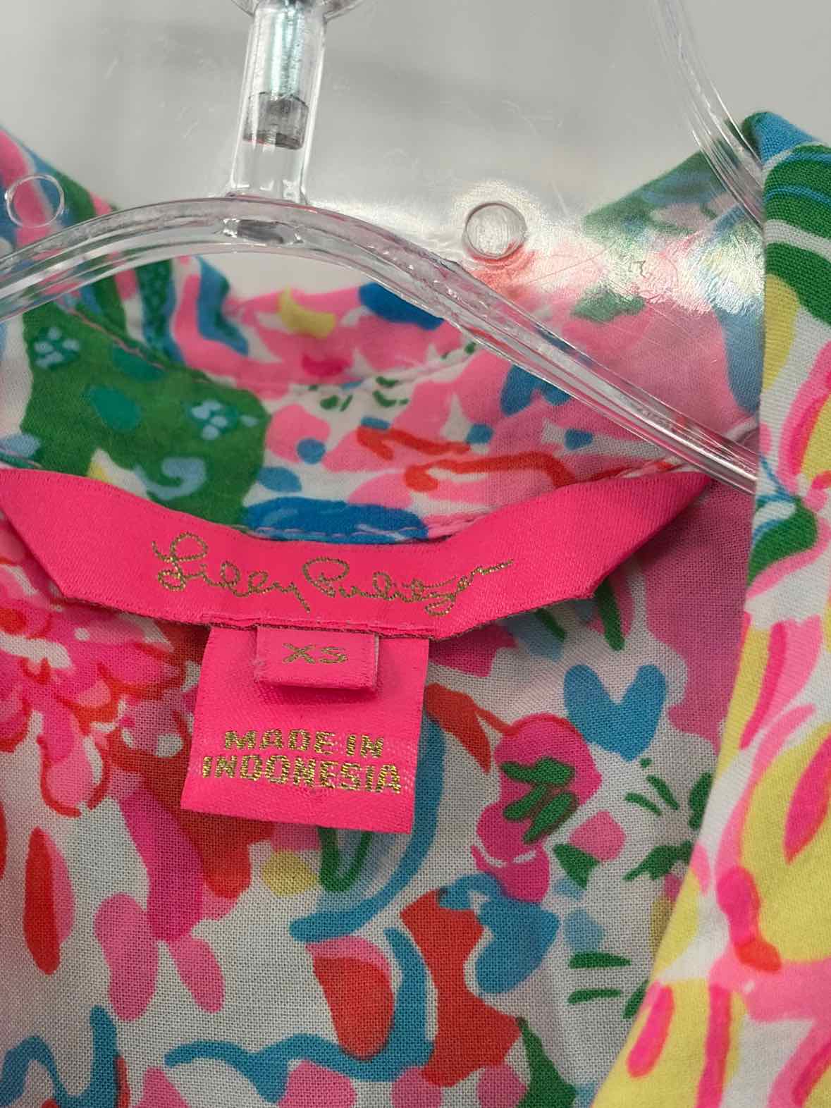 Pre-Owned Lilly Pulitzer Pink Size XS Button Down Knee Length Long Sleeve Dress | True Fashionistas.