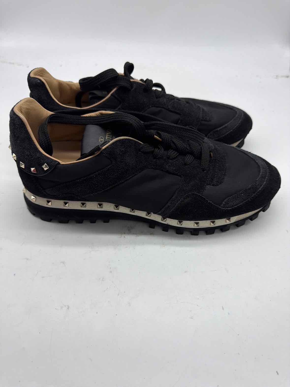 Pre-Owned Valentino Black Size 10 Fashion Sneaker Athletic Shoes | True Fashionistas.