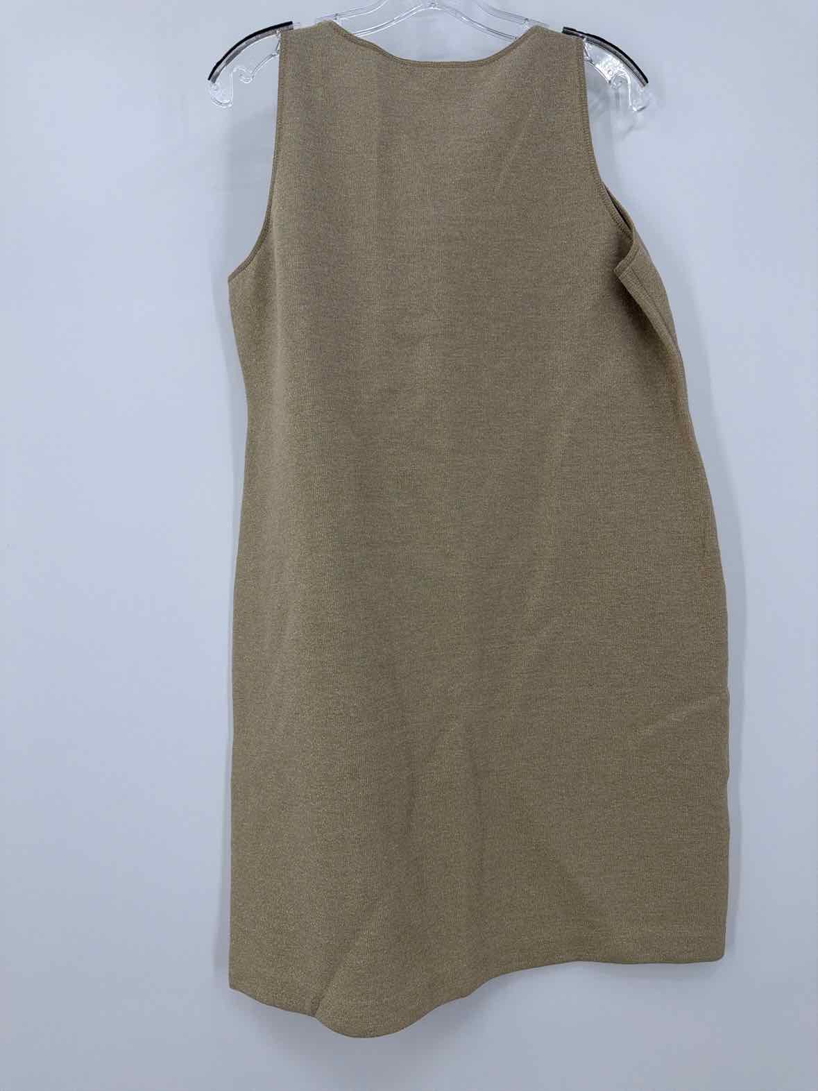 Pre-Owned Worth Gold Size 12 Knit Short Sleeveless Dress | True Fashionistas.