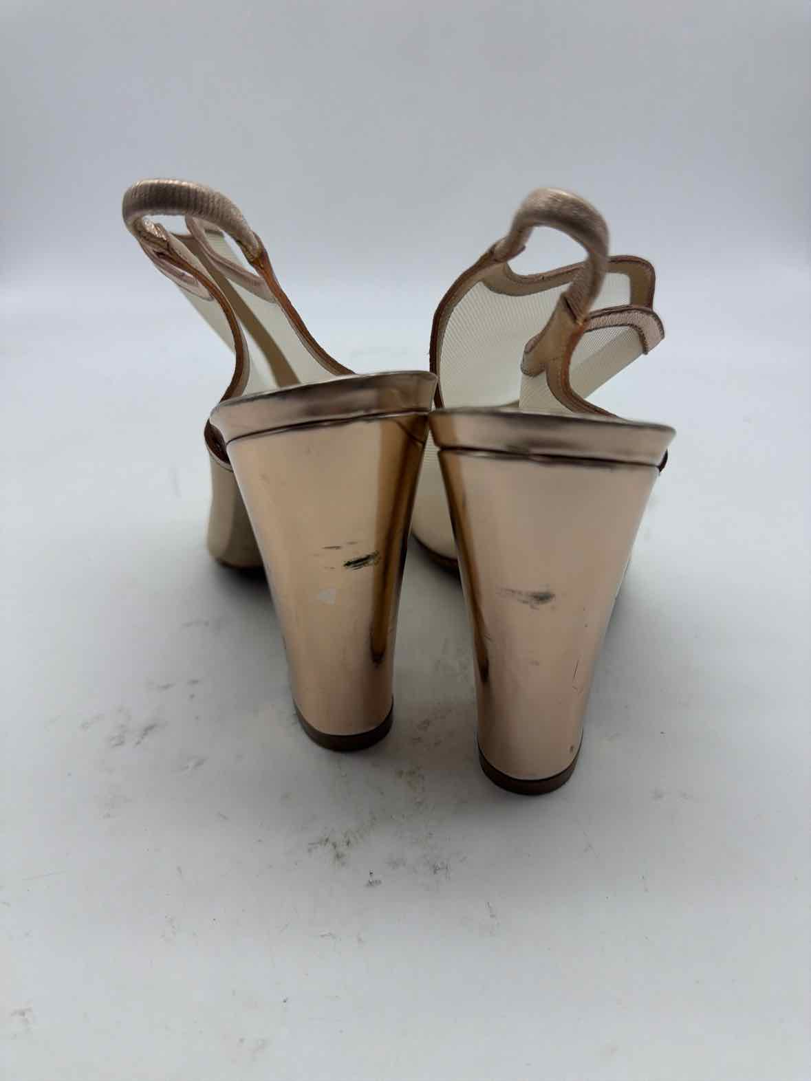 Pre-Owned Nicholas Kirkwood Gold Size 37 Caged Heels | True Fashionistas.