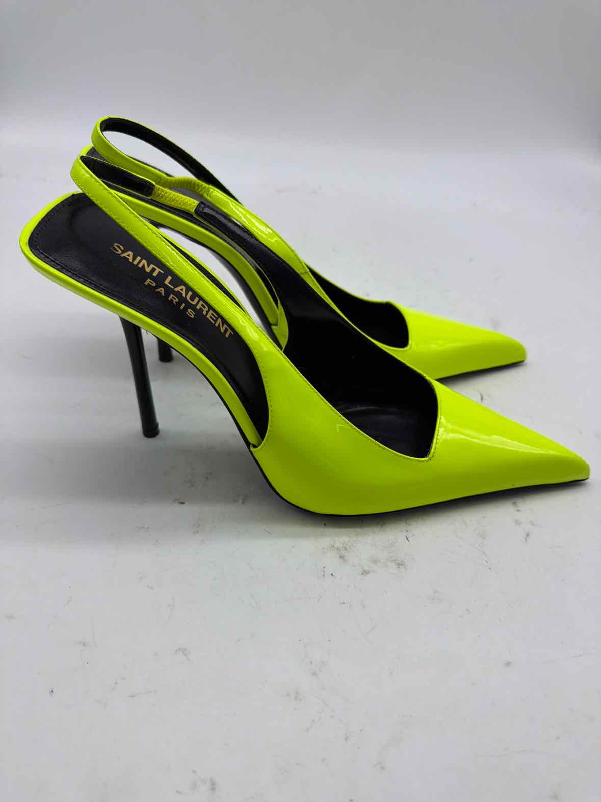 Pre-Owned Yves Saint Laurent Yellow Size 37 Slingback Heels | True Fashionistas.