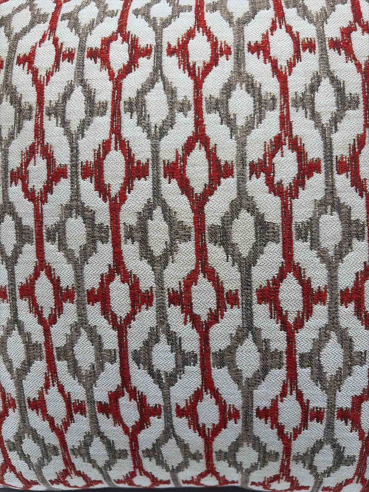 Rust & Taupe Fabric Pillow | True Fashionistas.