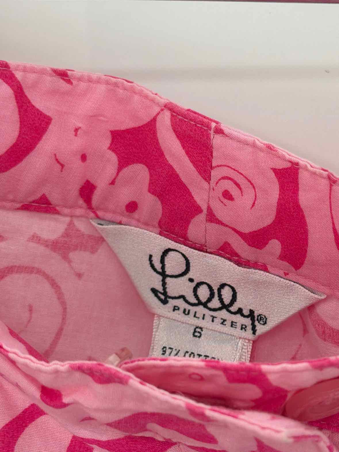Pre-Owned Lilly Pulitzer Pink Size 6 Vintage Printed Pants | True Fashionistas.