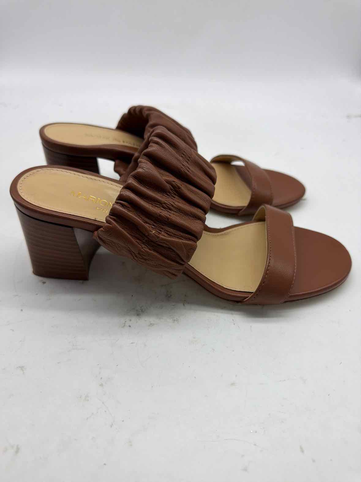 Pre-Owned Marion Parke Tan Size 7 Mule Heels | True Fashionistas.