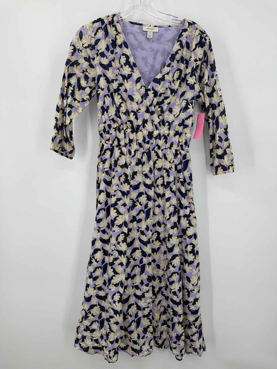 Pre-Owned On 34th Purple Size XS Midi Short Sleeve Dress | True Fashionistas.