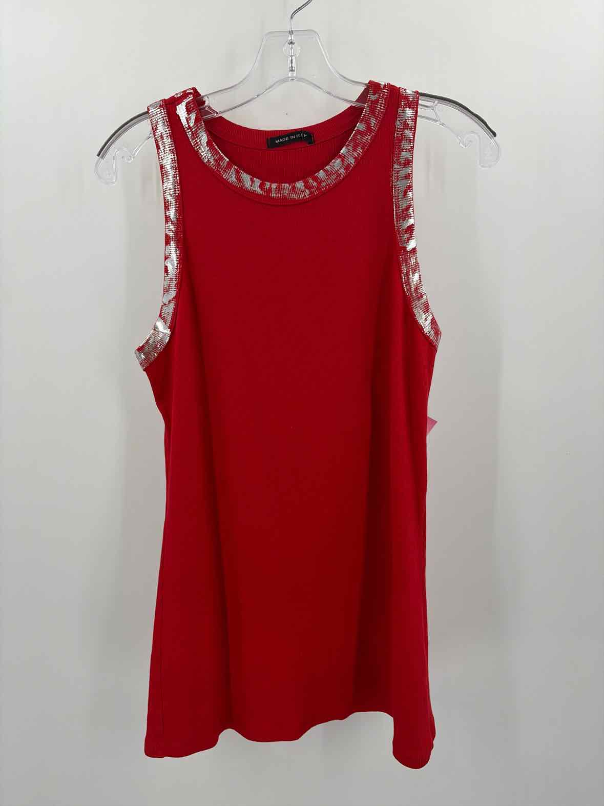 Pre-Owned Made In Italy Red Size One Size Tank Top | True Fashionistas.