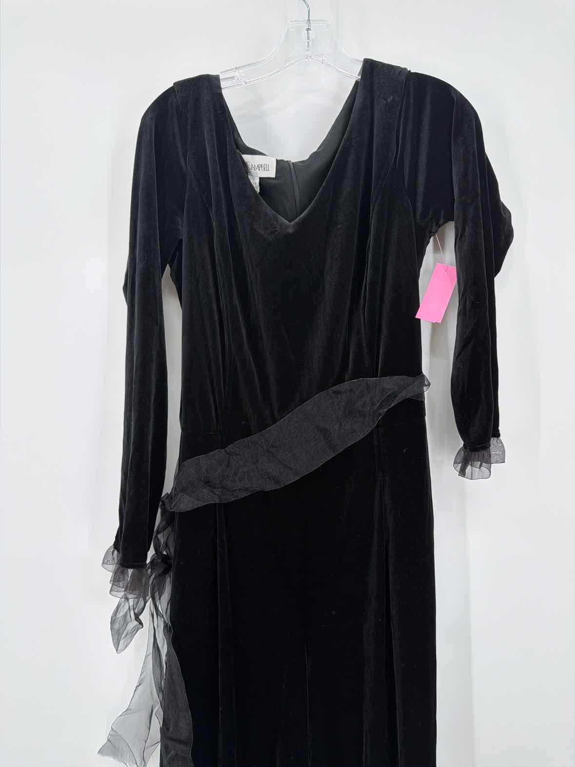 Pre-Owned Sara Campbell Black Size Large Velvet Long Sleeve Jumpsuit | True Fashionistas.