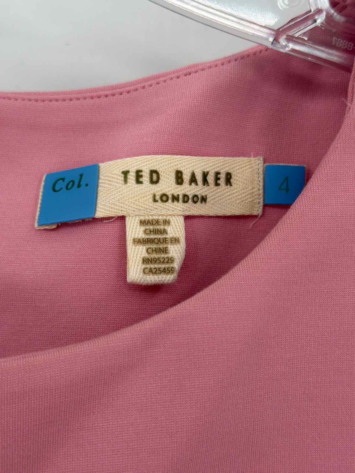 Pre-Owned Ted Baker Pink Size 4/10 Short Sleeveless Dress | True Fashionistas.