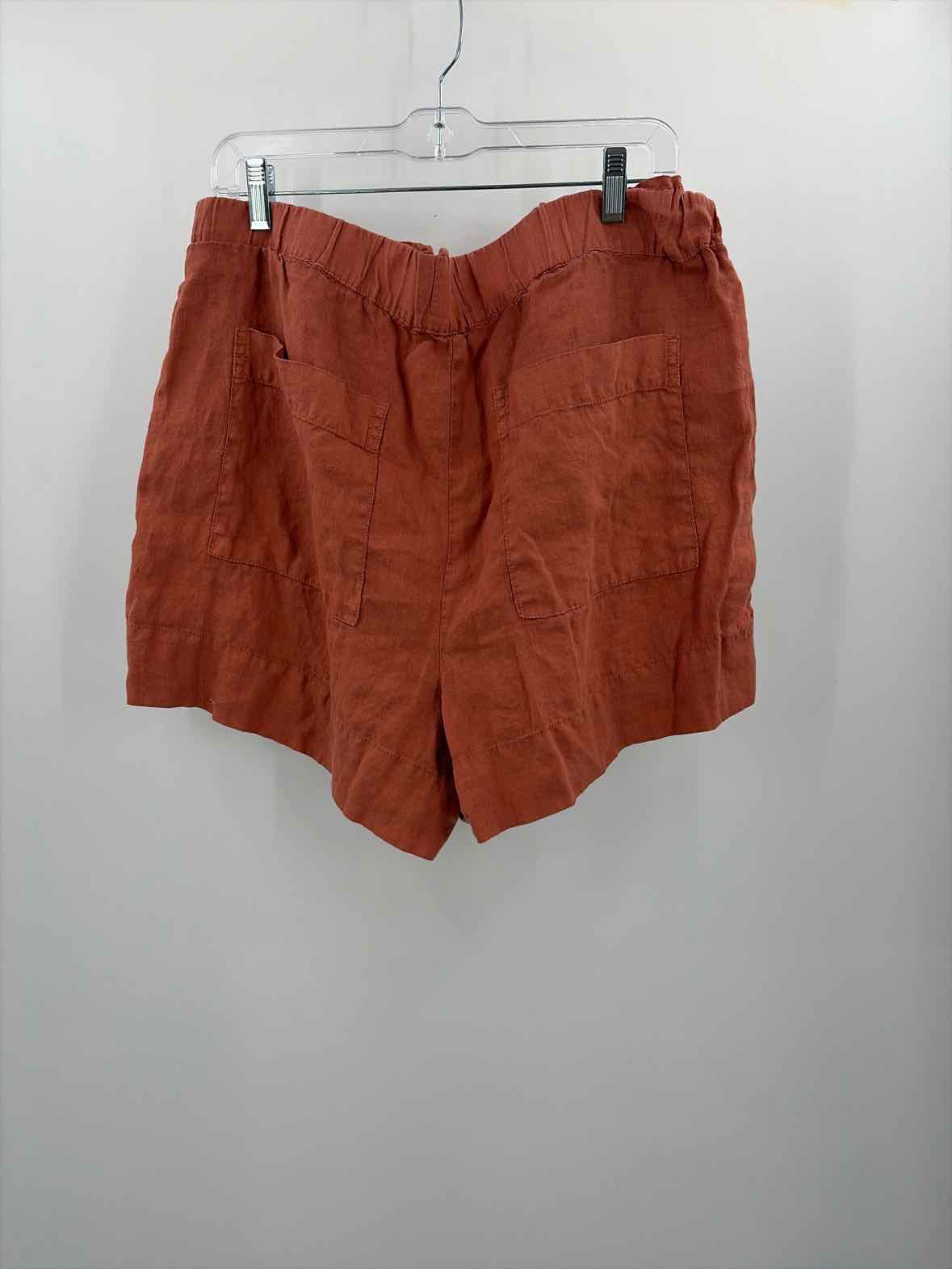 Pre-Owned Lou & Grey Orange Size Large Linen Basic Shorts | True Fashionistas.