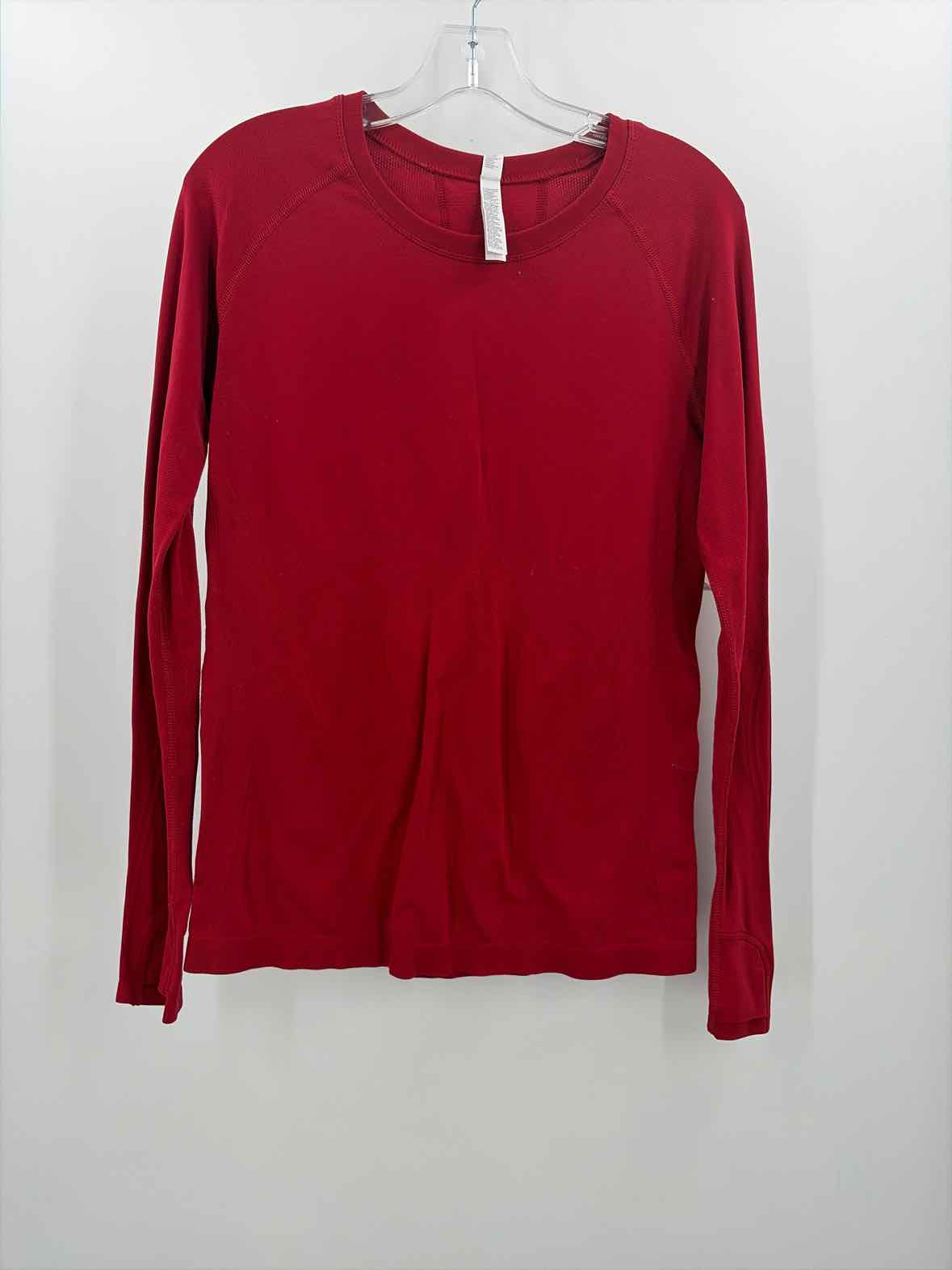 Pre-Owned Athleta Red Size Medium Athletic Long Sleeve | True Fashionistas.