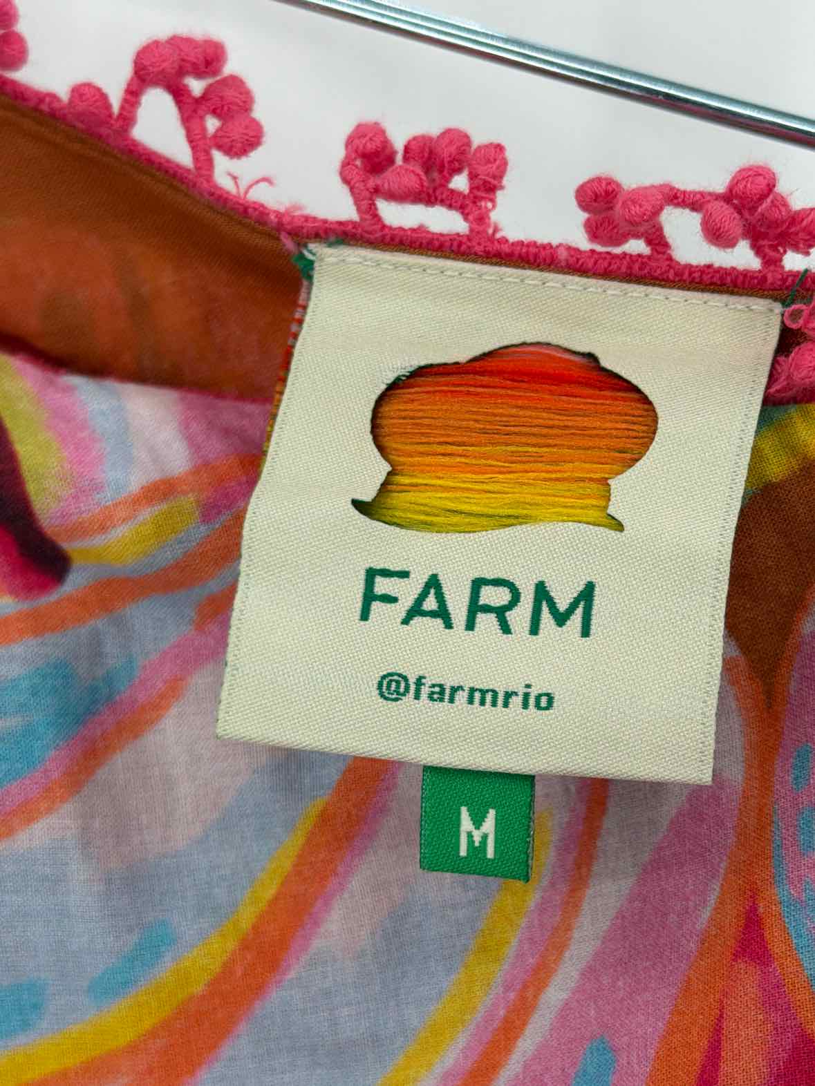 Pre-Owned Farm Rio Pink Size Medium One Shoulder Short Short Sleeve Dress | True Fashionistas.