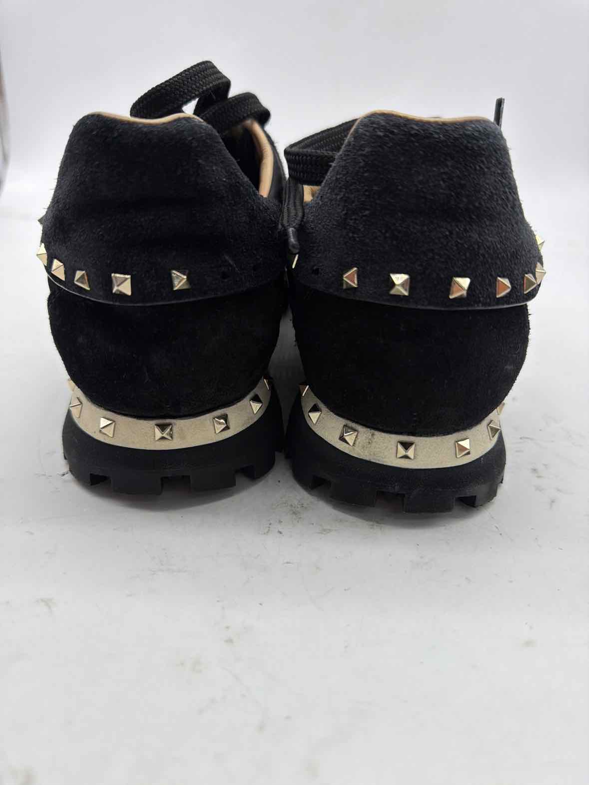 Pre-Owned Valentino Black Size 10 Fashion Sneaker Athletic Shoes | True Fashionistas.