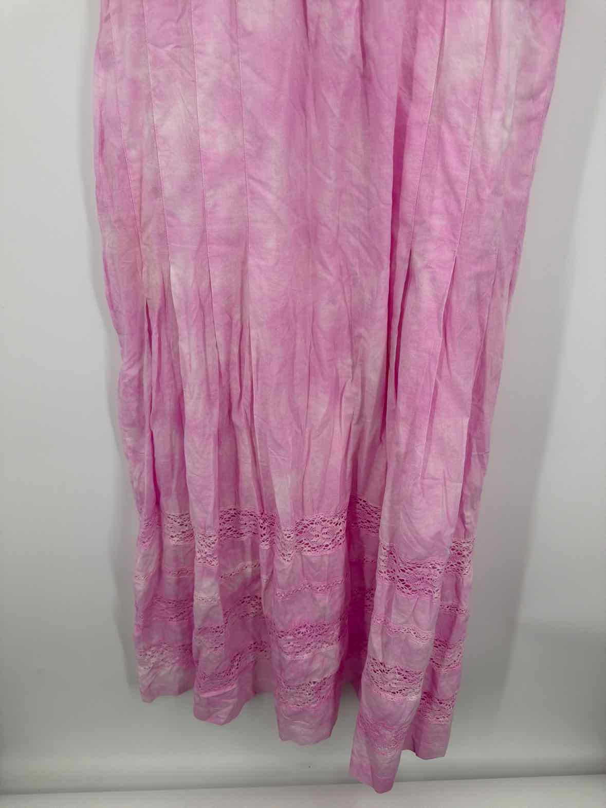 Pre-Owned Love Shack Fancy Pink Size Medium Long Short Sleeve Dress | True Fashionistas.