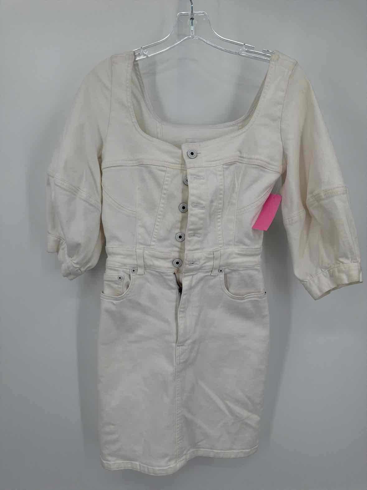 Pre-Owned Jonathan Simkhai White Size 2 Denim Long Sleeve Romper | True Fashionistas.