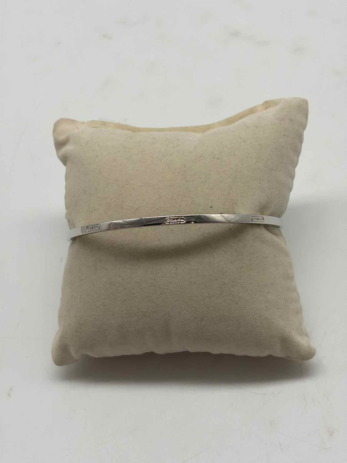 Coach Silver Thin Bangle Bracelet | True Fashionistas.