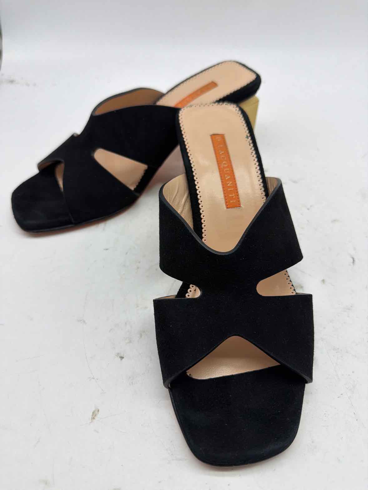 Pre-Owned D. Lacquaniti Black Size 7 Mule Heels | True Fashionistas.
