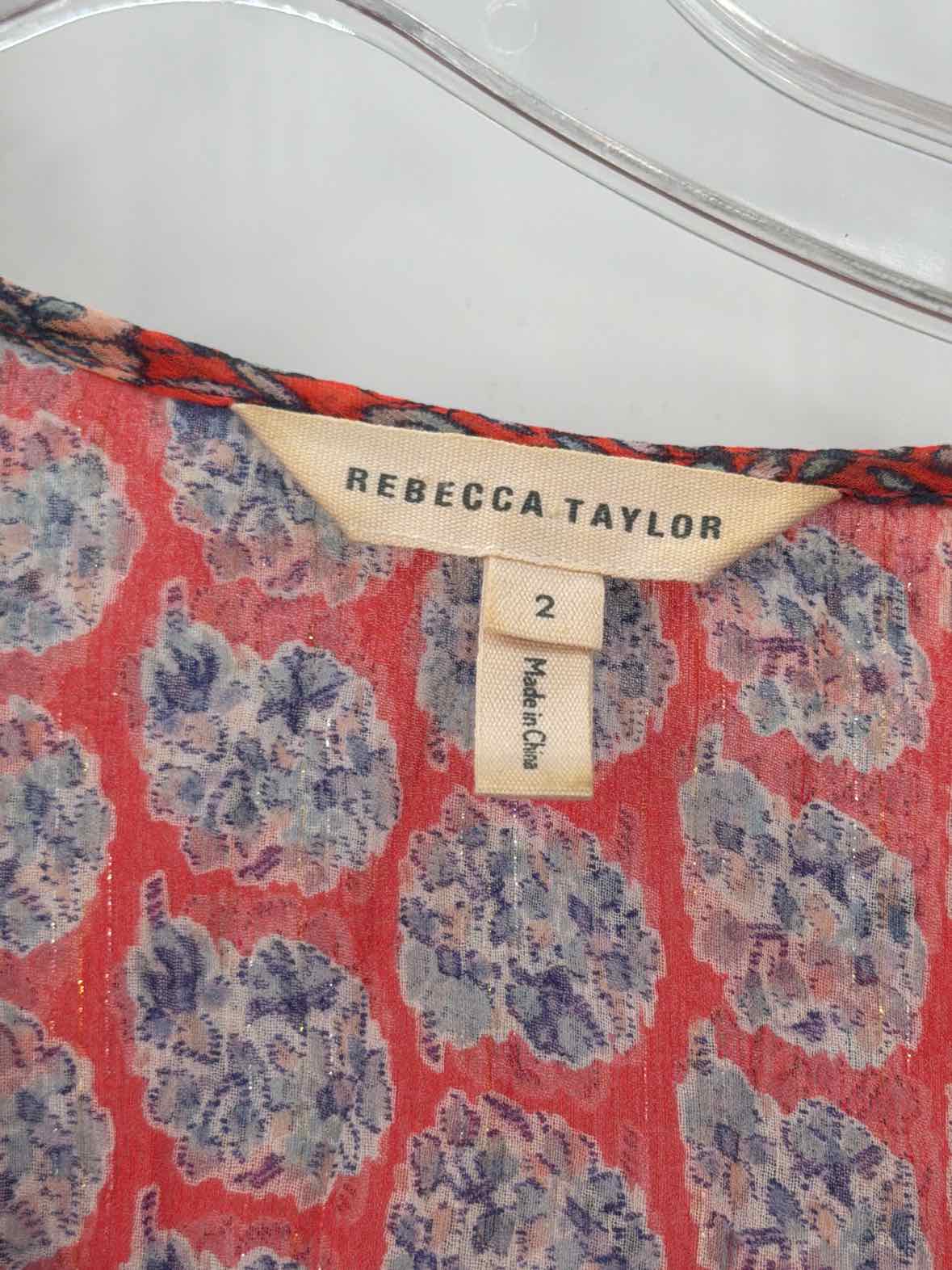 Pre-Owned Rebecca Taylor Red Size 2 Blouse | True Fashionistas.