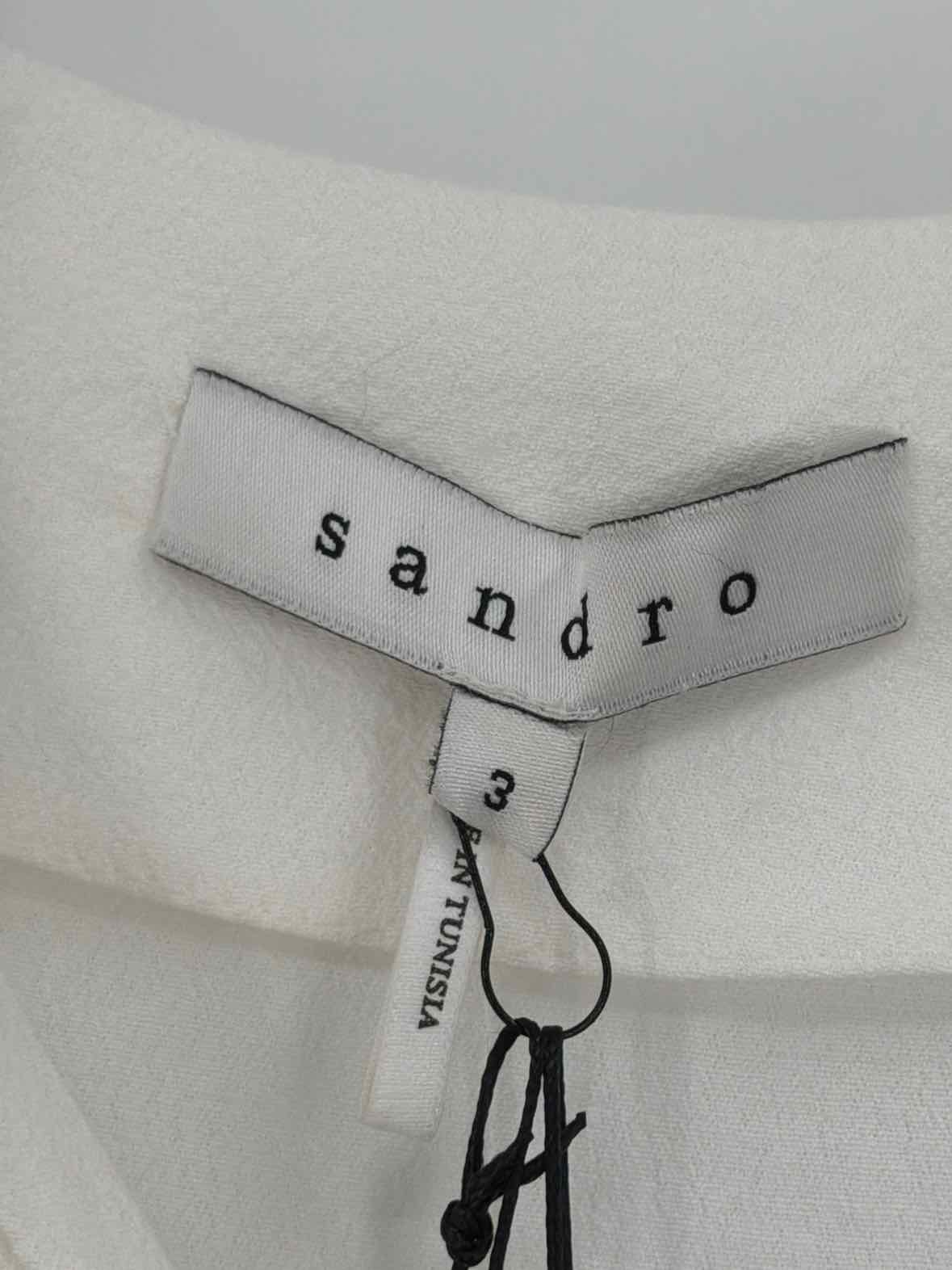 Pre-Owned Sandro Ivory Size 3/8 Short Sleeveless Dress | True Fashionistas.