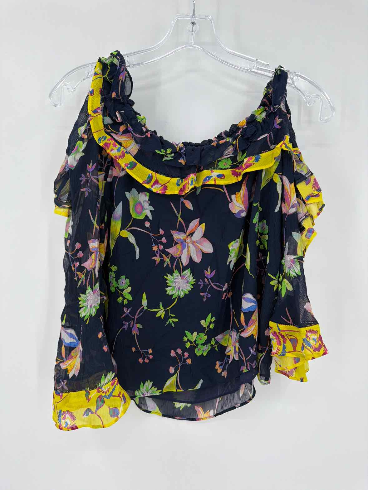Pre-Owned Tanya Taylor Navy Size 2 Blouse | True Fashionistas.