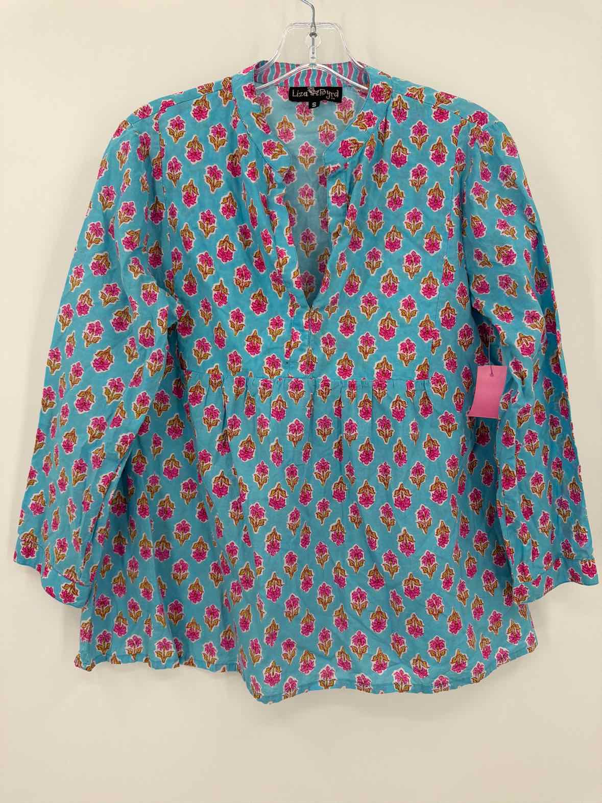 Pre-Owned Liza Byrd Blue Size Small Tunic Blouse | True Fashionistas.
