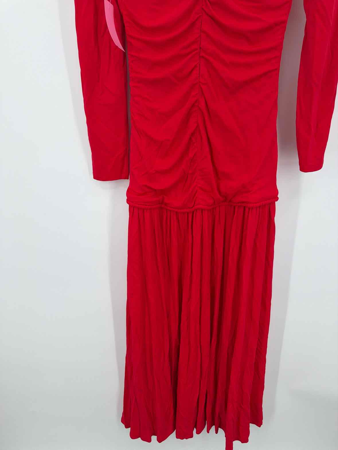 Pre-Owned Farm Rio Red Size Small Long Long Sleeve Dress | True Fashionistas.