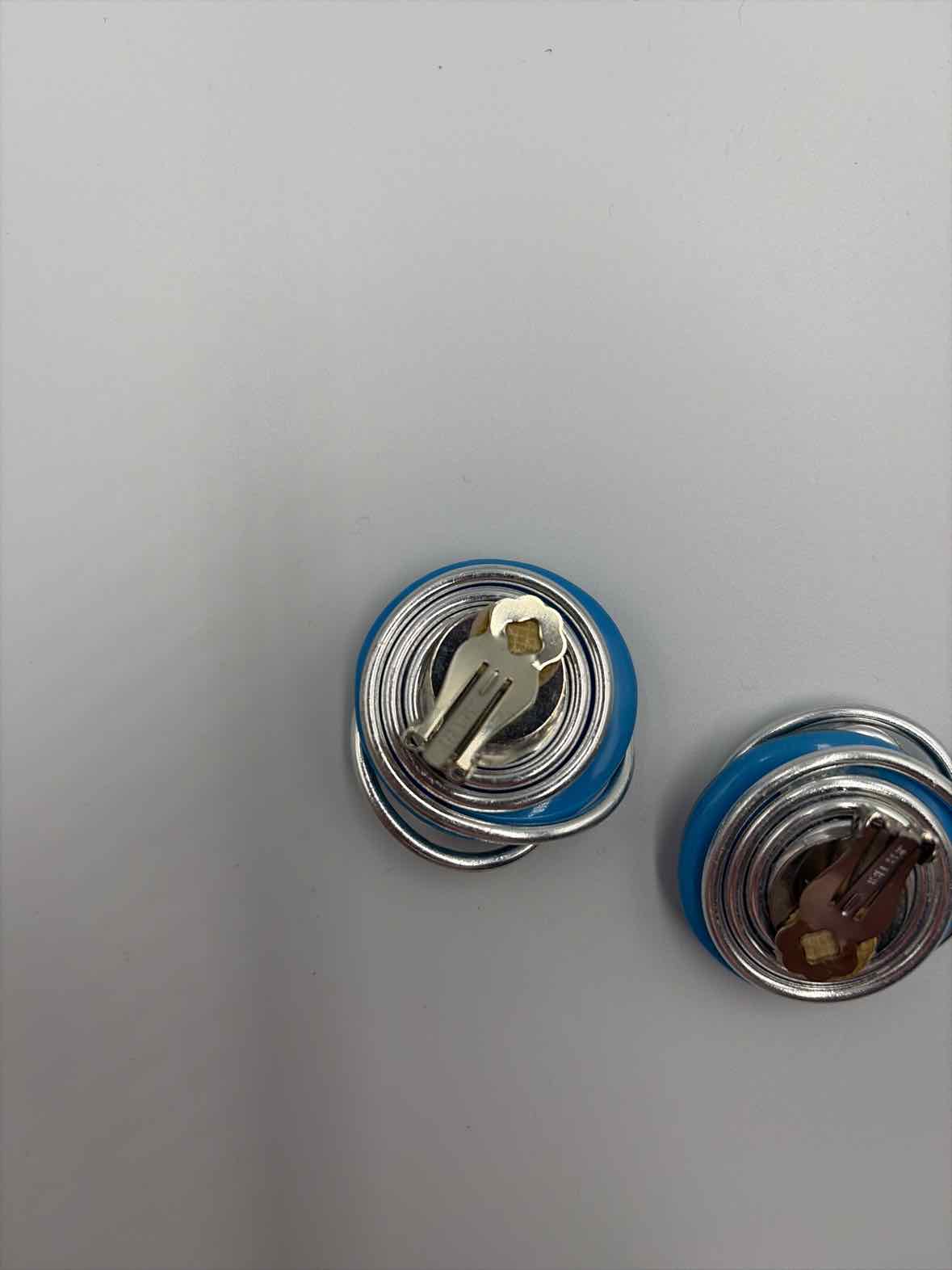 Jeff Lieb Blue clip Stud Earrings | True Fashionistas.
