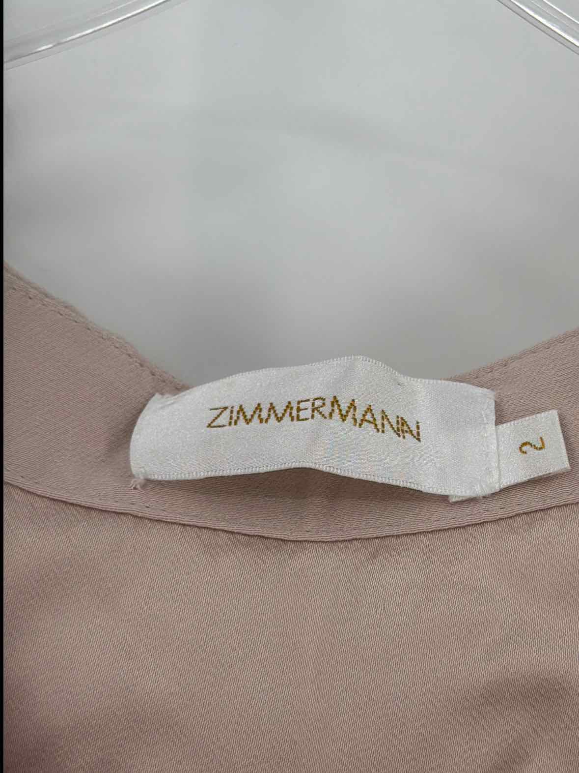 Pre-Owned Zimmermann Tan Size 2/8 Short Long Sleeve Dress | True Fashionistas.