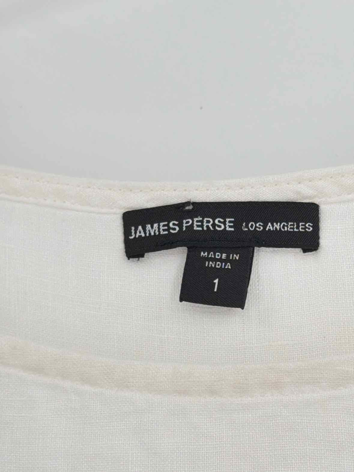 Pre-Owned James Perse White Size 1/Small Short Short Sleeve Dress | True Fashionistas.