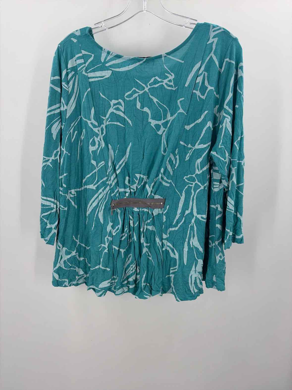 Chalet Blue Size XL Printed Tunic | True Fashionistas.