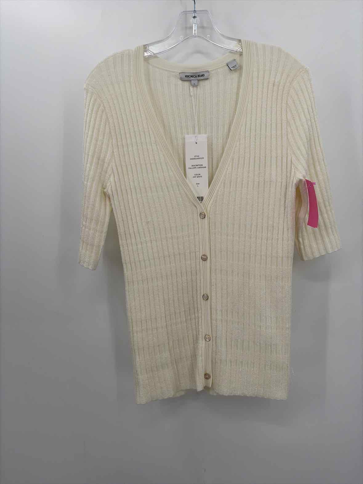 Pre-Owned Veronica Beard Ivory Size Large Cardigan Sweater | True Fashionistas.