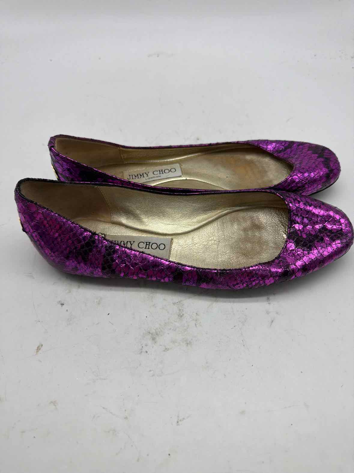 Pre-Owned Jimmy Choo Purple Size 6 Slip On Flats | True Fashionistas.