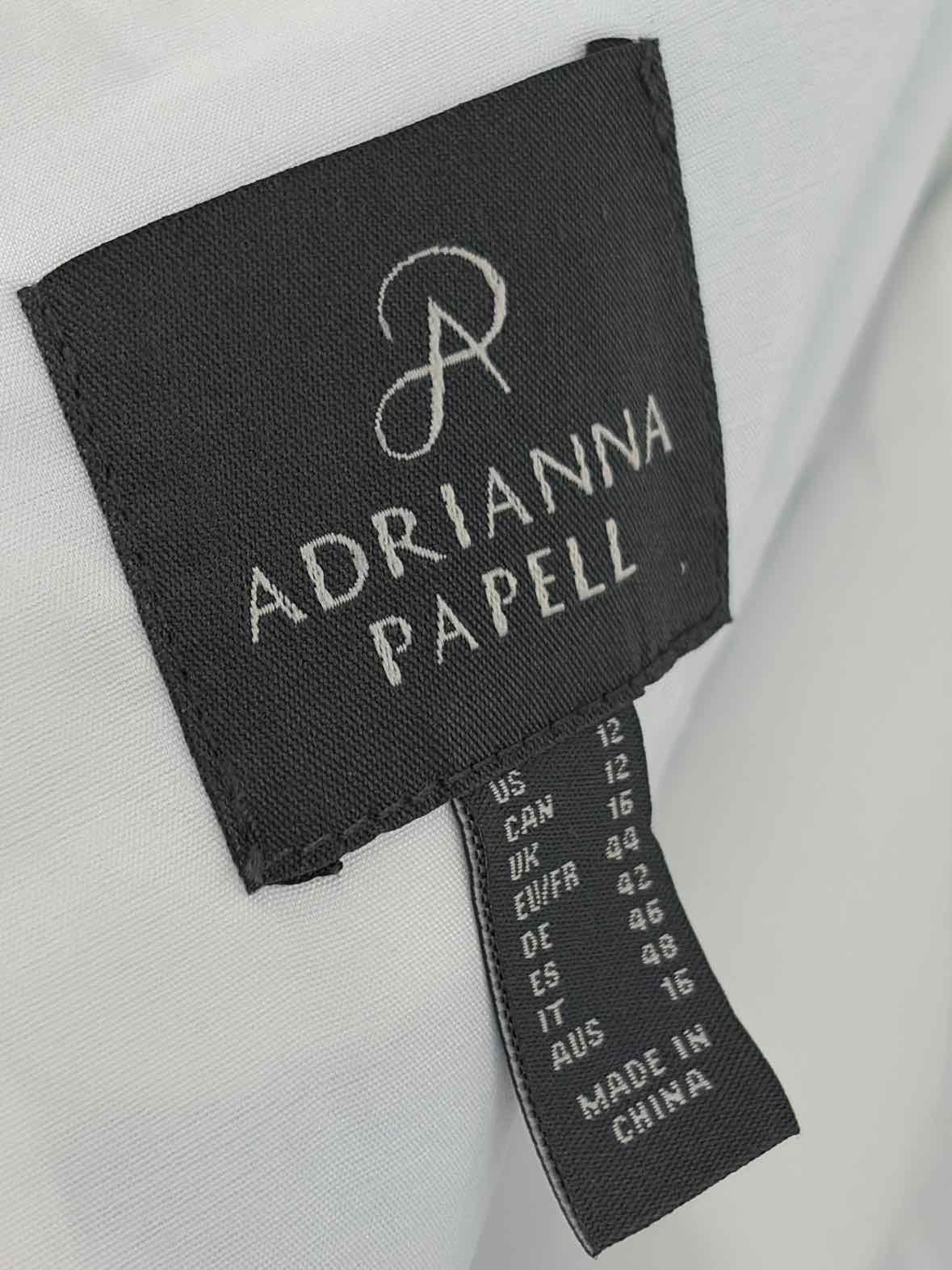 Pre-Owned Adrianna Papell White Size 12 Midi Short Sleeve Dress | True Fashionistas.