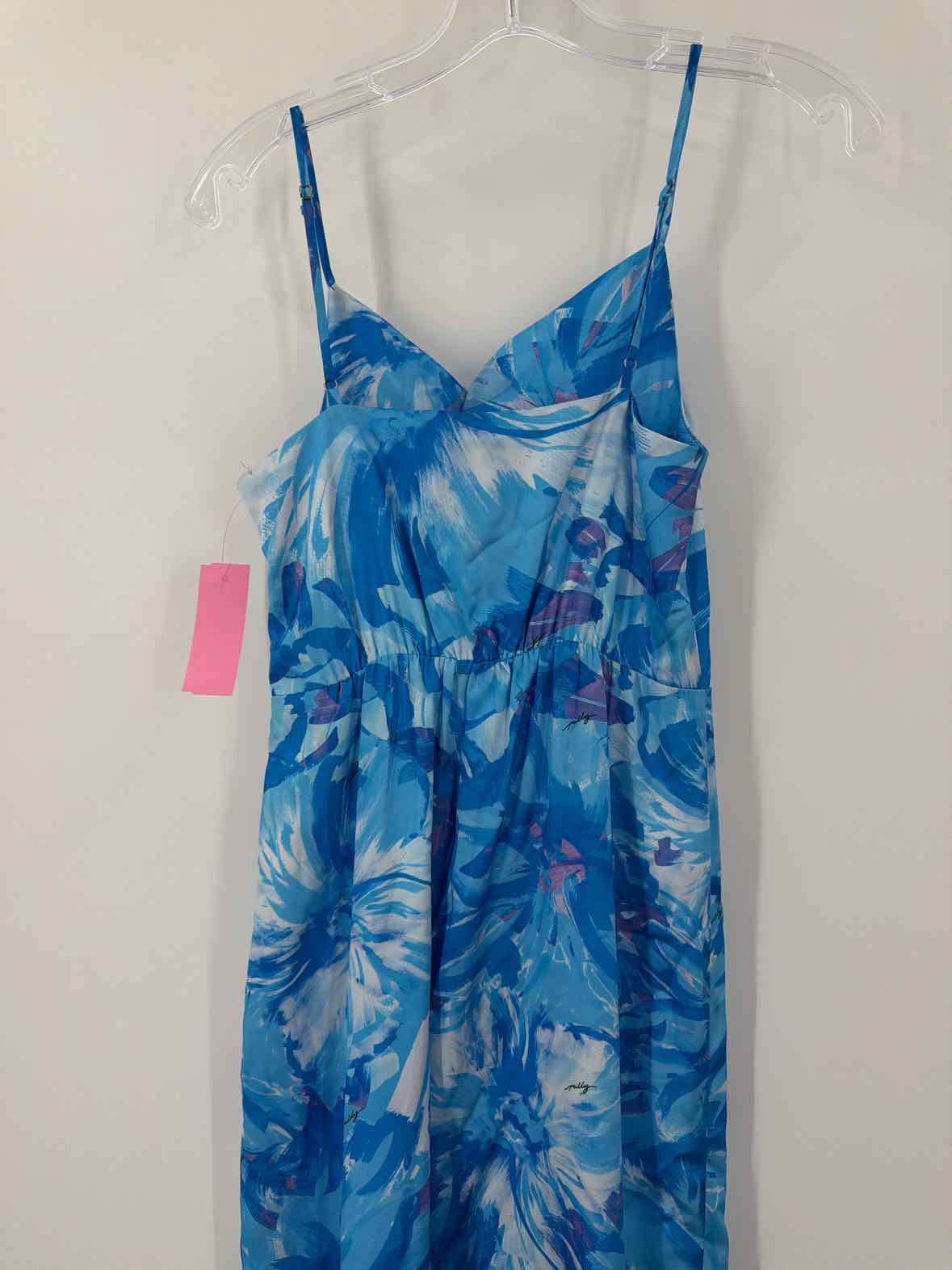 Pre-Owned Milly Blue Size 0 Long Sleeveless Dress | True Fashionistas.
