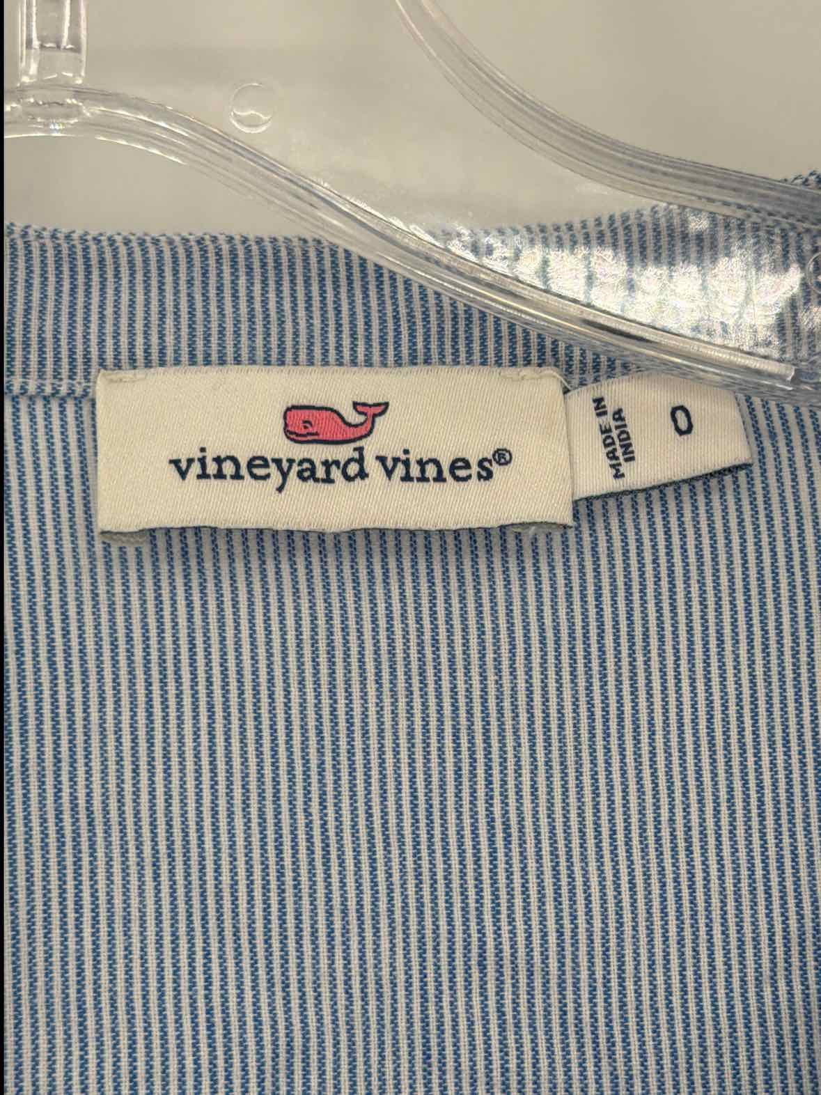 Pre-Owned Vineyard Vines Blue Size 0 Stripe Tunic Blouse | True Fashionistas.