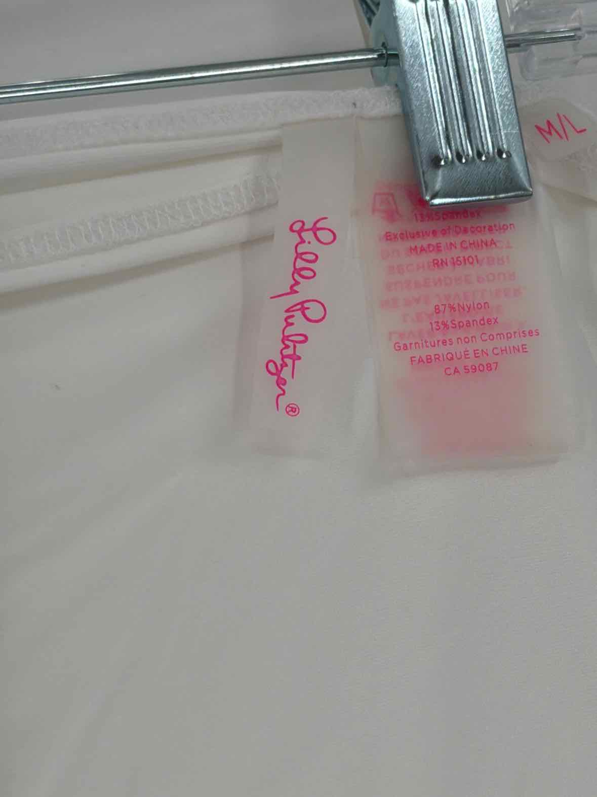 Pre-Owned Lilly Pulitzer White Size M/L Skirt Coverup | True Fashionistas.
