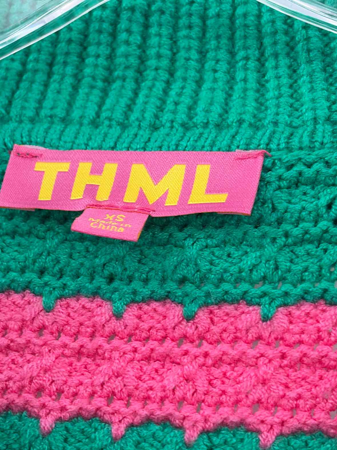Pre-Owned THML Green Size XS Short Sleeve Sweater | True Fashionistas.