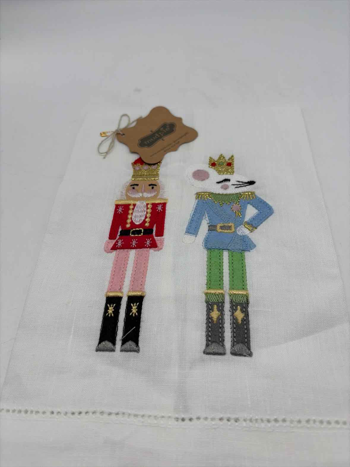White Christmas Nutcracker Embroidered Towel | True Fashionistas.