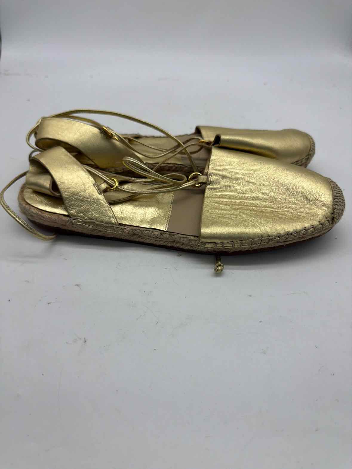 Pre-Owned Michael Kors Collection Gold Size 38.5 Espadrille Flats | True Fashionistas.
