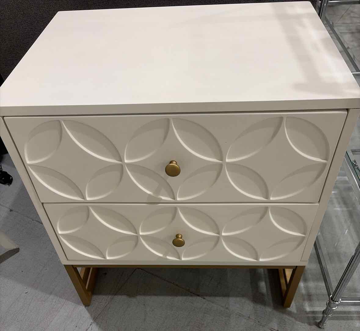 White Wood Small Contemporary Nightstand | True Fashionistas.