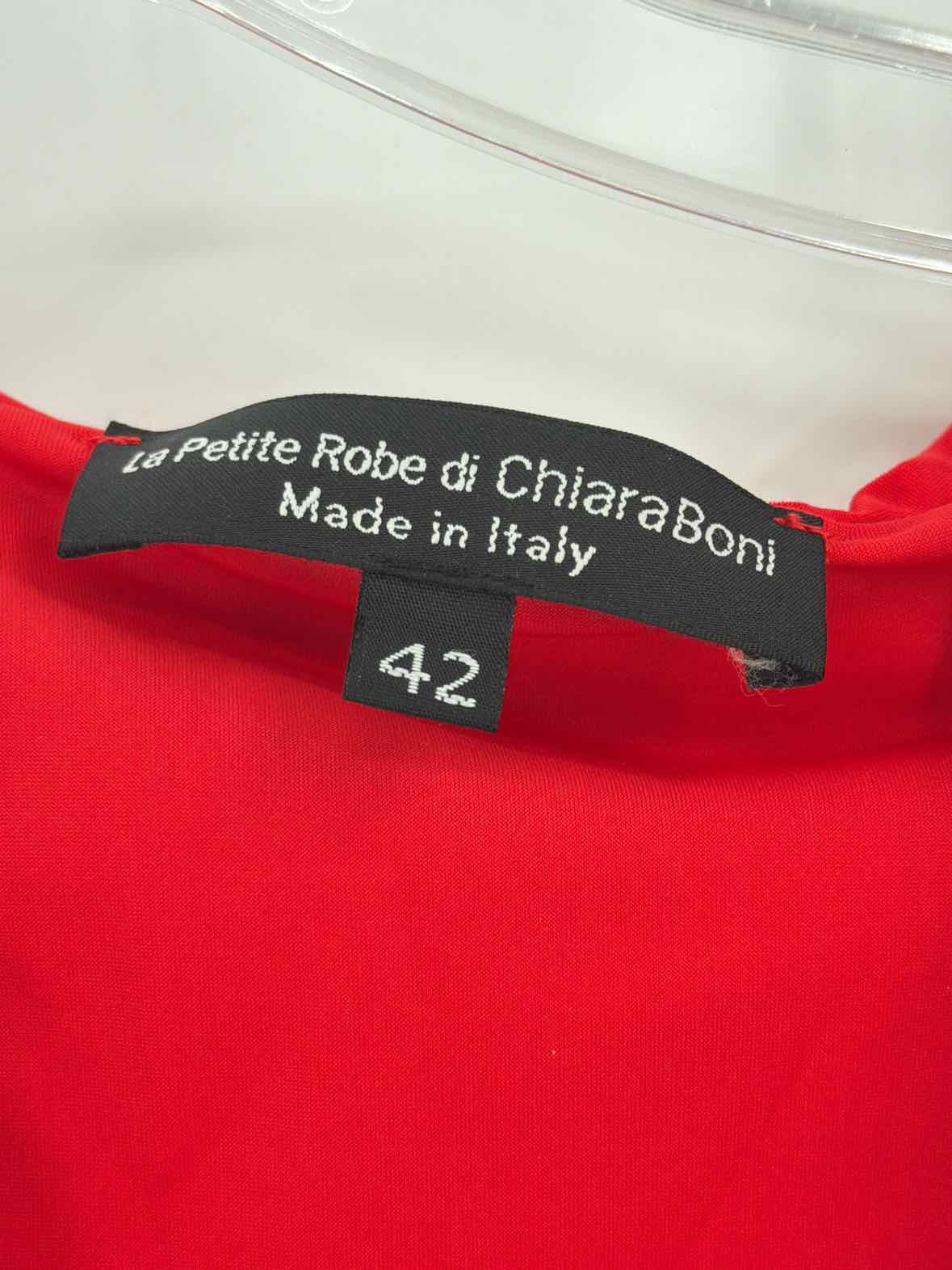 Pre-Owned La Petite Robe Chiara Boni Red Size 42/8 Short Long Sleeve Dress | True Fashionistas.
